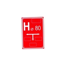 Tabliczka aluminiowa HYDRANT "H80"